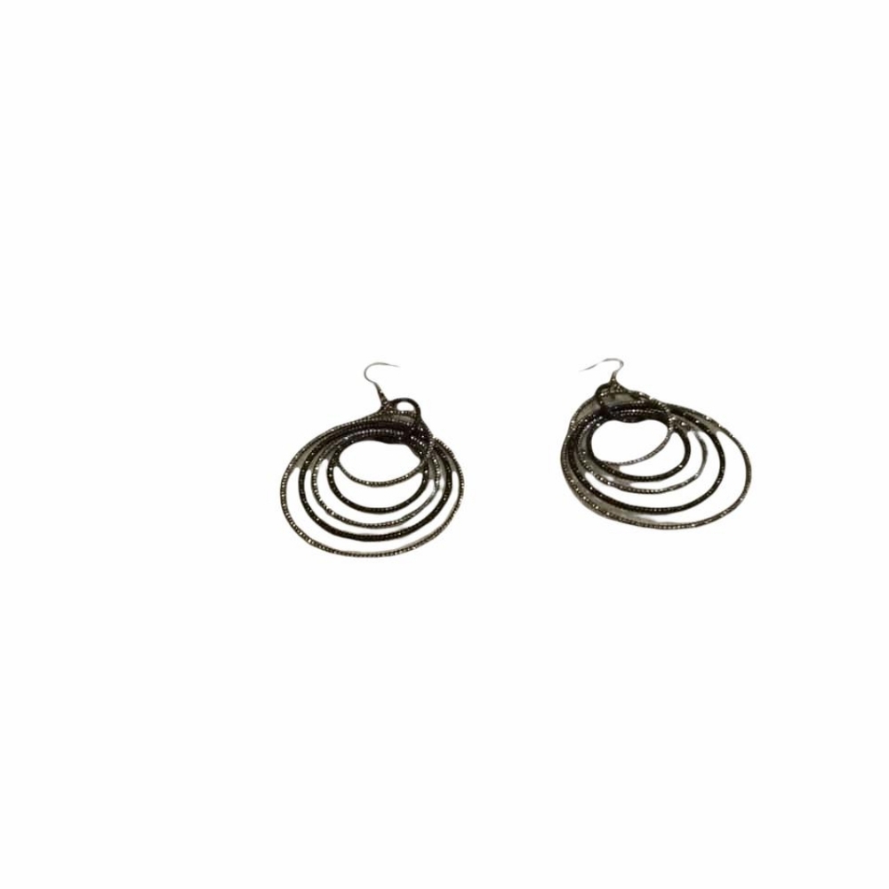 Black& sliver earrings
